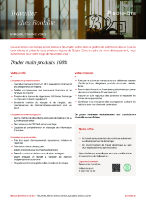 Trader multi-produits 100% Trader multi-produits 100%