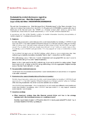 Sustainability-related disclosures Sustainability-related disclosures