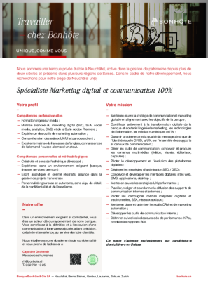 Spécialiste Marketing digital et communication 100% Spécialiste Marketing digital et communication 100%